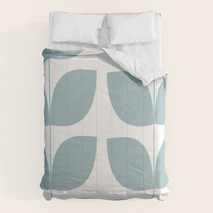 Mid Century Modern Leaves 01 Comforter Gallery Image 6
