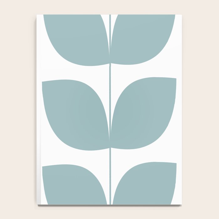 Mid Century Modern Leaves 01 Notebook Gallery Image 4