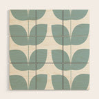 Mid Century Modern Leaves 01 Wood Wall Art Gallery Image 1