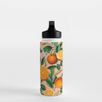 Oranges Pink Vintage Botanical Water Bottle Gallery Image 3