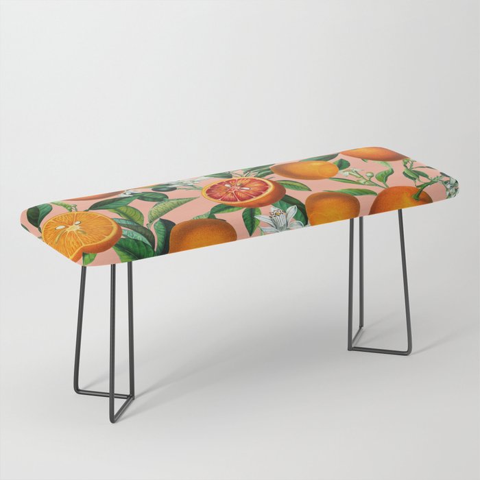 Oranges Pink Vintage Botanical Bench Gallery Image 1