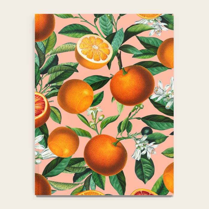Oranges Pink Vintage Botanical Notebook Gallery Image 4