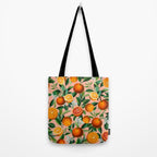 Oranges Pink Vintage Botanical Tote Bag Gallery Image 2