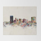 toledo ohio skyline Throw Blanket Gallery Image 2