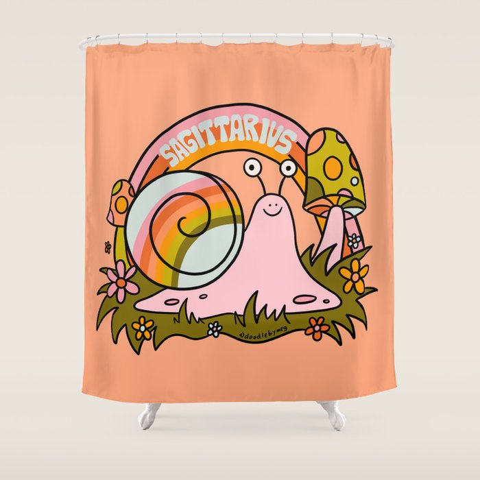 Sagittarius Snail Shower Curtain Gallery Image 1