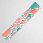Modern Floral Prints, Coral, Teal Green and Gray Table Runner Gallery Image 3