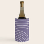 Minimal Line Curvature XXIII Lavender Purple Mid Century Modern Arch Abstract Wine Chiller Gallery Image 3