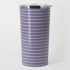 Minimal Line Curvature XXIII Lavender Purple Mid Century Modern Arch Abstract Travel Mug Gallery Image 1