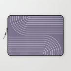 Minimal Line Curvature XXIII Lavender Purple Mid Century Modern Arch Abstract Laptop Sleeve Gallery Image 1