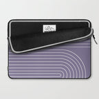 Minimal Line Curvature XXIII Lavender Purple Mid Century Modern Arch Abstract Laptop Sleeve Gallery Image 2