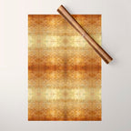 AGED GOLDEN DAMASK Shabby Chic  Wrapping Paper Gallery Image 1