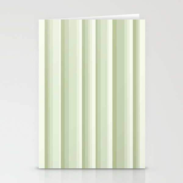 Classic Stripes XXI - Pastel Natural Green Stationery Card Gallery Image 2