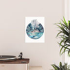 Stromboli Volcano at Midnight - Blue Palette Poster Gallery Image 2