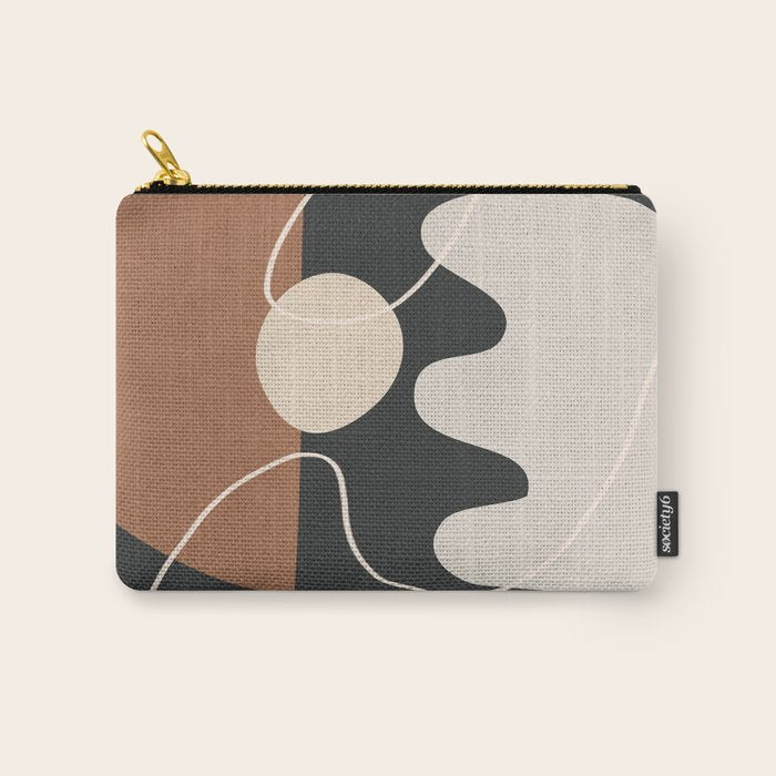 Minimal Colorful Abstract Shapes 5 Carry All Pouch Gallery Image 1