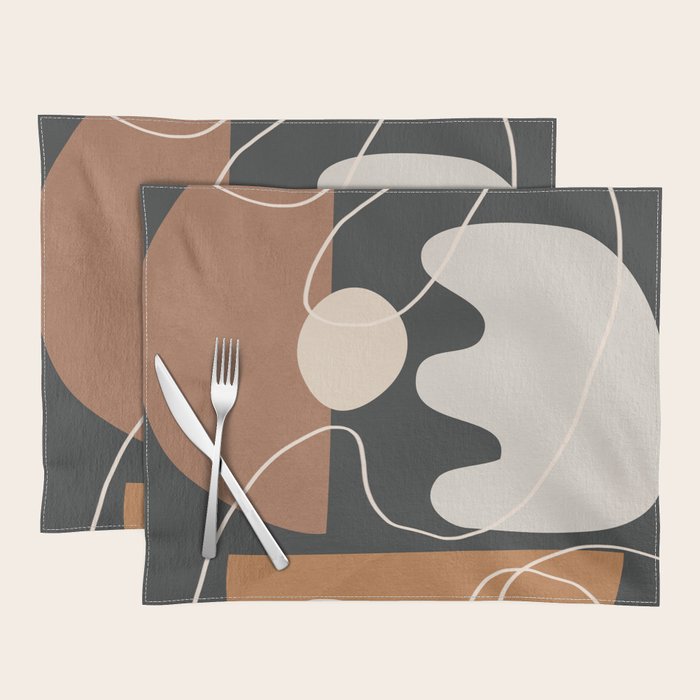 Minimal Colorful Abstract Shapes 5 Placemat Gallery Image 1