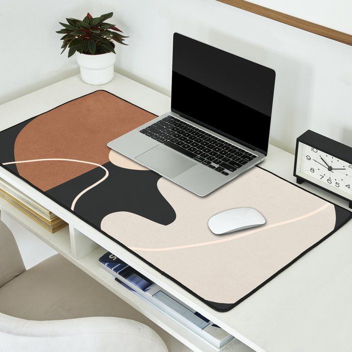Minimal Colorful Abstract Shapes 5 Desk Mat Gallery Image 2