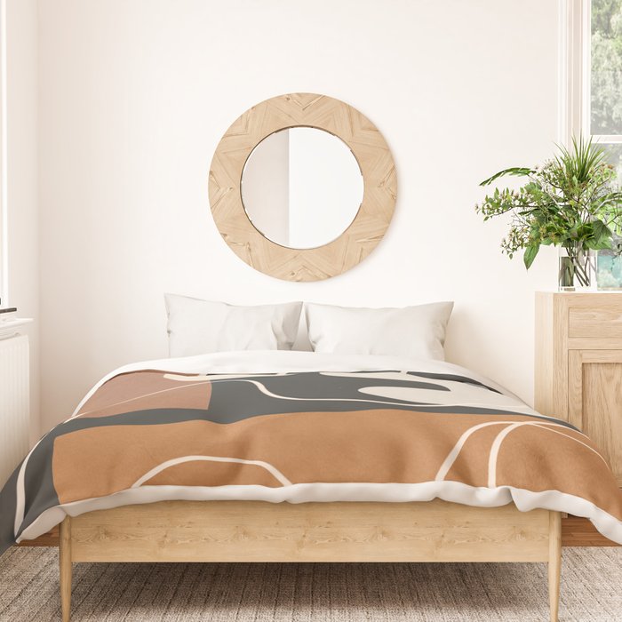 Minimal Colorful Abstract Shapes 5 Duvet Cover Gallery Image 3