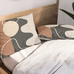 Minimal Colorful Abstract Shapes 5 Pillow Sham Gallery Image 2