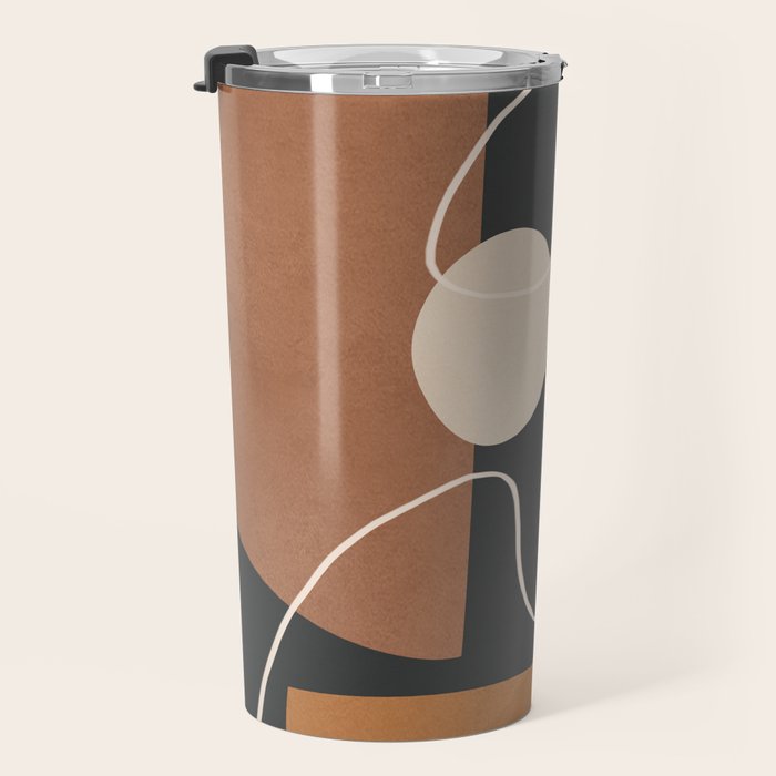Minimal Colorful Abstract Shapes 5 Travel Mug Gallery Image 3