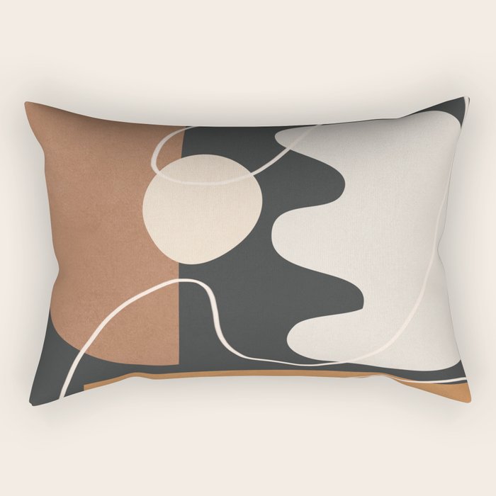 Minimal Colorful Abstract Shapes 5 Rectangular Pillow Gallery Image 1