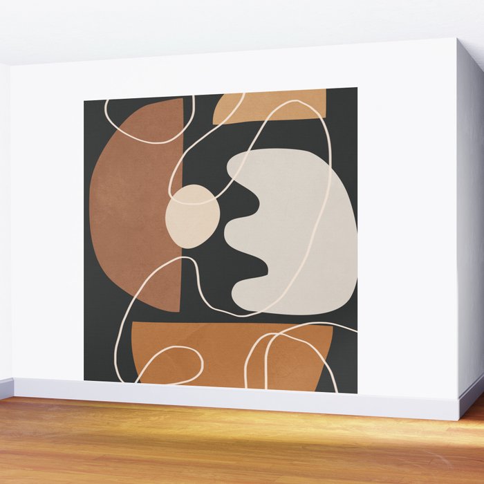 Minimal Colorful Abstract Shapes 5 Wall Mural Gallery Image 2