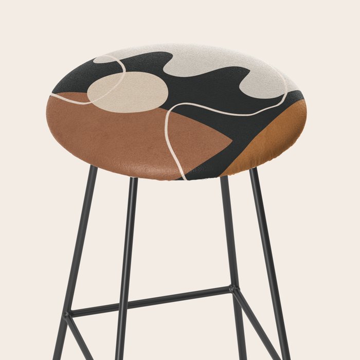 Minimal Colorful Abstract Shapes 5 Stool Gallery Image 2