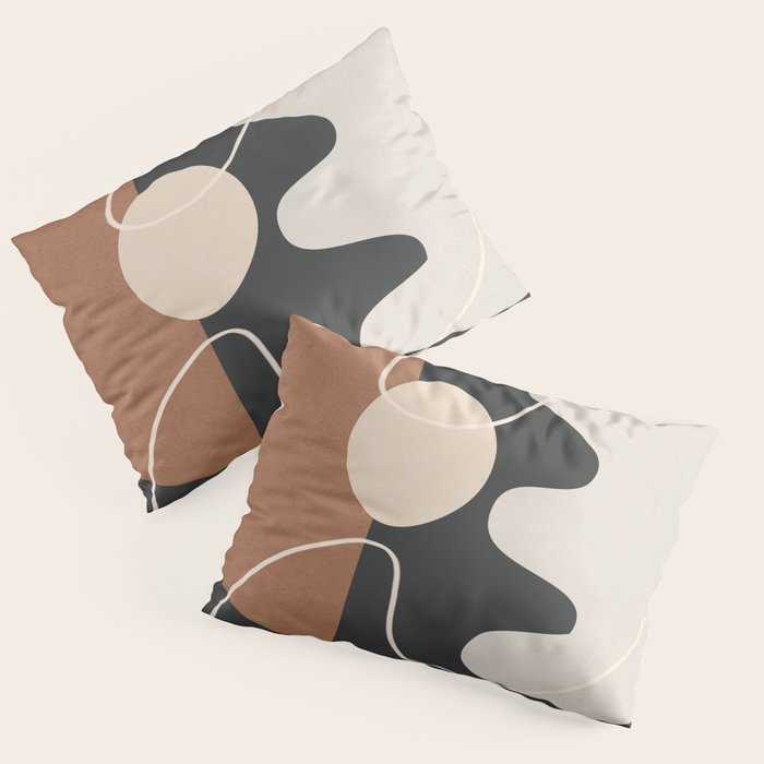 Minimal Colorful Abstract Shapes 5 Pillow Sham Gallery Image 3