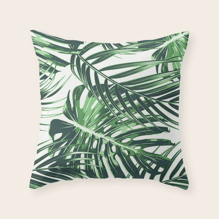 Tropical Leaves 4 Throw Pillow Gallery Image 6