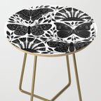 Black & White Retro, Folk Butterfly Side Table Gallery Image 2