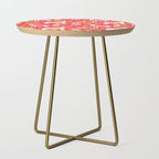 Red christmas reindeer animal pattern Side Table Gallery Image 1