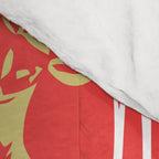 Red christmas reindeer animal pattern Comforter Gallery Image 4