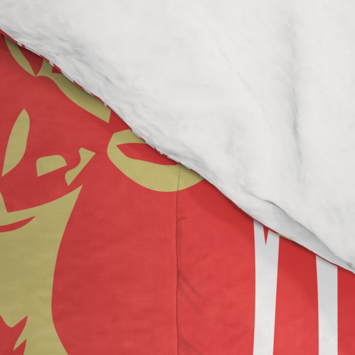 Red christmas reindeer animal pattern Comforter Gallery Image 4