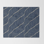 Organic Nature Navy Blue Throw Blanket Gallery Image 2