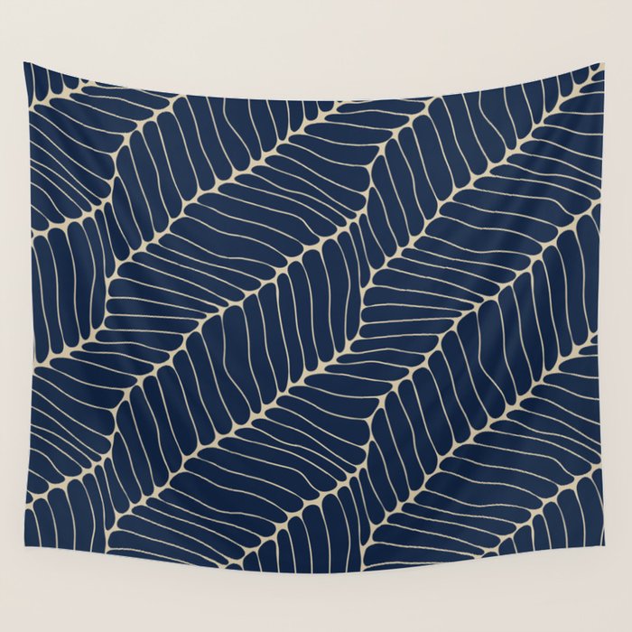 Organic Nature Navy Blue Wall Tapestry Gallery Image 4