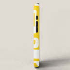 Retro Mid Century Modern Abstract Pattern 335 Yellow iPhone Case Gallery Image 2