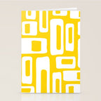 Retro Mid Century Modern Abstract Pattern 335 Yellow Stationery Card Gallery Image 2