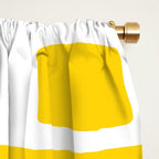 Retro Mid Century Modern Abstract Pattern 335 Yellow Window Curtain Gallery Image 2