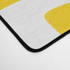 Retro Mid Century Modern Abstract Pattern 335 Yellow Desk Mat Gallery Image 4