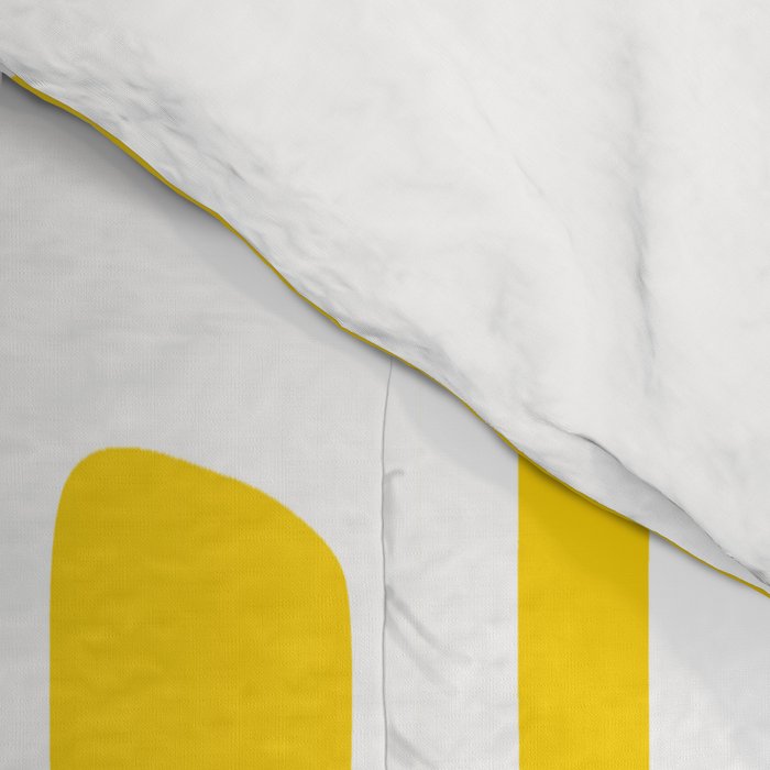 Retro Mid Century Modern Abstract Pattern 335 Yellow Comforter Gallery Image 4