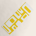Retro Mid Century Modern Abstract Pattern 335 Yellow Yoga Mat Gallery Image 1