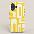 Retro Mid Century Modern Abstract Pattern 335 Yellow iPhone Case Gallery Image 1