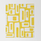 Retro Mid Century Modern Abstract Pattern 335 Yellow Throw Blanket Gallery Image 2