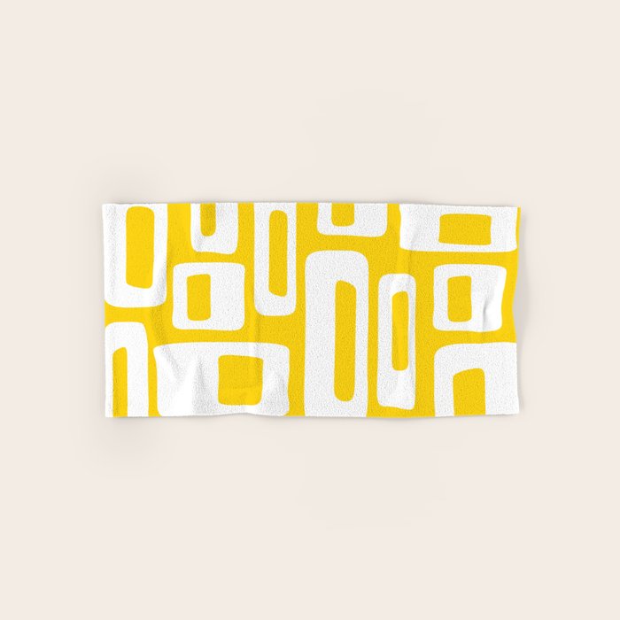 Retro Mid Century Modern Abstract Pattern 335 Yellow Towels Gallery Image 1