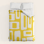 Retro Mid Century Modern Abstract Pattern 335 Yellow Duvet Cover Gallery Image 6