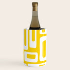 Retro Mid Century Modern Abstract Pattern 335 Yellow Wine Chiller Gallery Image 3