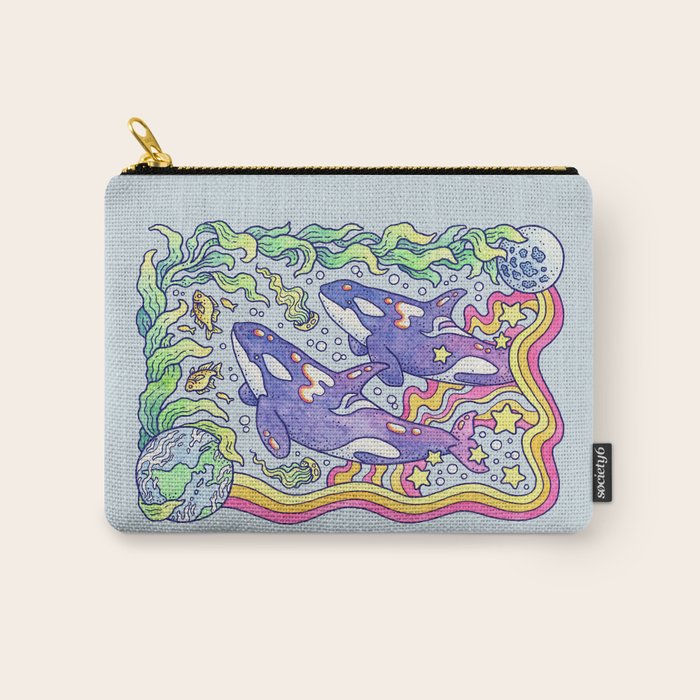 Orcas of Earth | Ocean Conservation Art Carry All Pouch Gallery Image 1