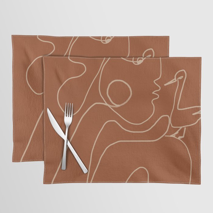 Gentle Abstract Line 2 Placemat Gallery Image 1
