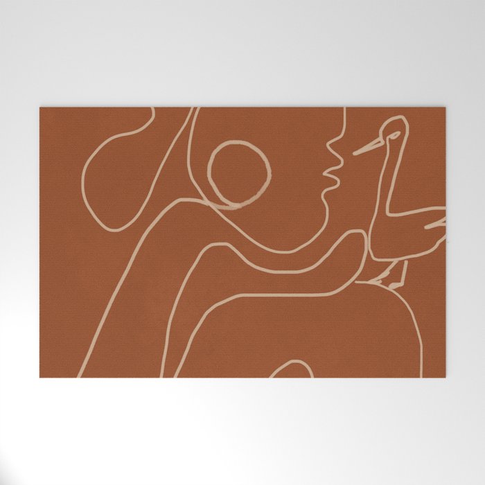 Gentle Abstract Line 2 Welcome Mat Gallery Image 1