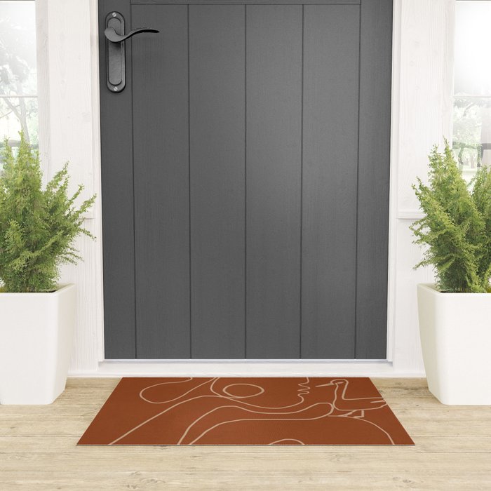 Gentle Abstract Line 2 Welcome Mat Gallery Image 3
