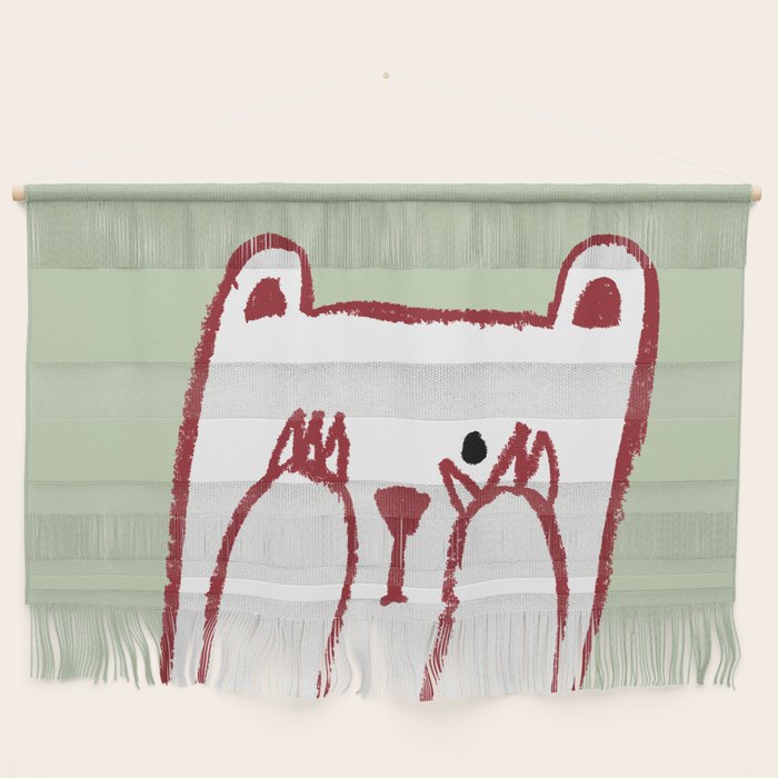 No peeking polar bear Wall Hanging Gallery Image 1